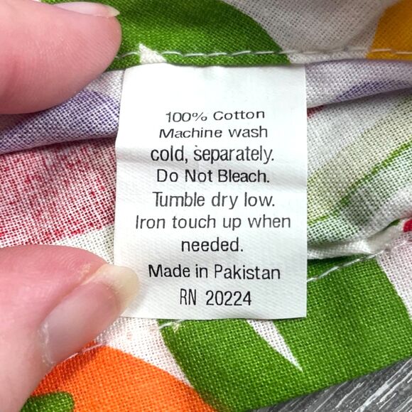 Summer Fruit Round Table Cloth Bright Colorful Watermelon Lime Oranges 70"-Flaws - Picture 3 of 9